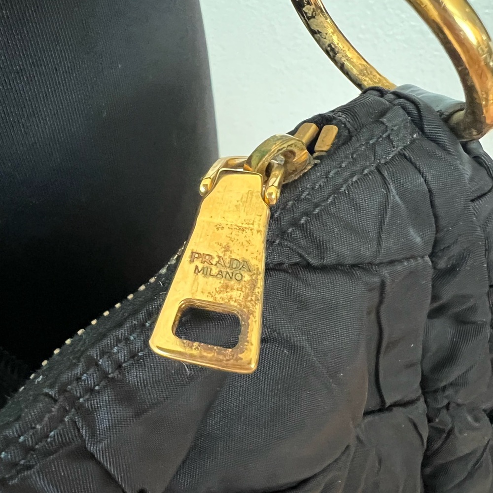 Prada Black Quilted Shoulder Bag - Picture 5 of 15